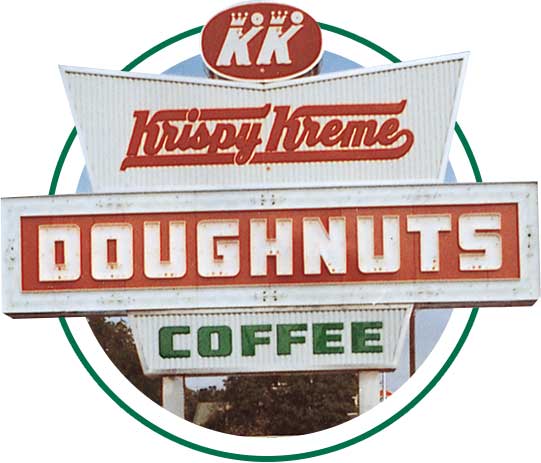 Krispy Kreme Doughnuts Coffee Sign