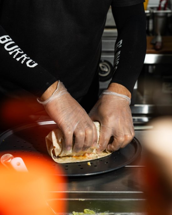 Freshly rolled burritos