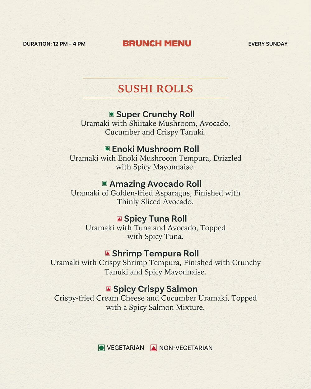Kofuku brunch menu, page 3 of 10