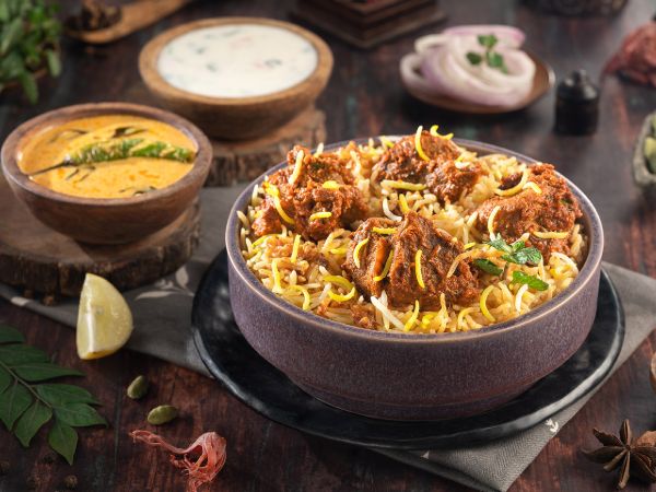 Mutton Dum Hyderabadi Boneless Biryani